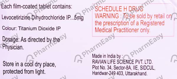 L Hist 5mg Strip Of 10 Tablets