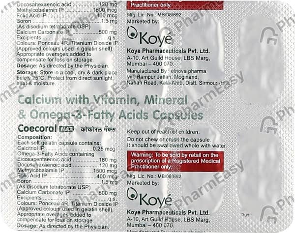 Coecoral Max Strip Of 10 Capsules