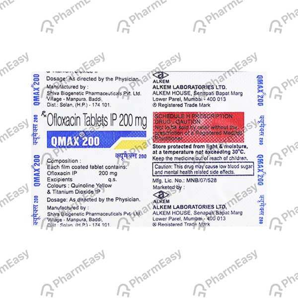 Qmax 200mg Strip Of 10 Tablets