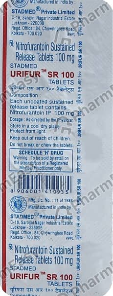 Urifur Sr 100mg Strip Of 10 Tablets