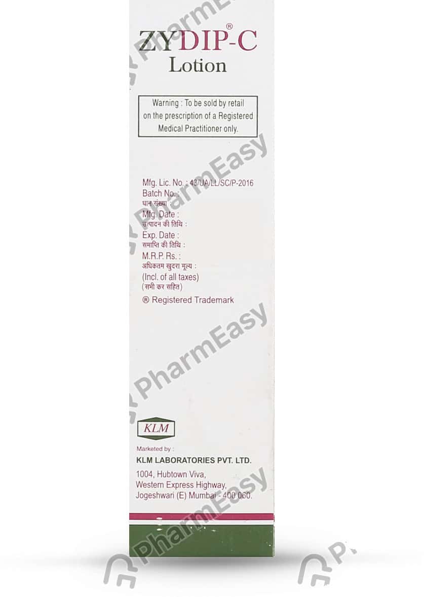 Zydip C Bottle Of 30ml Lotion Uses, Side Effects, Price & Dosage