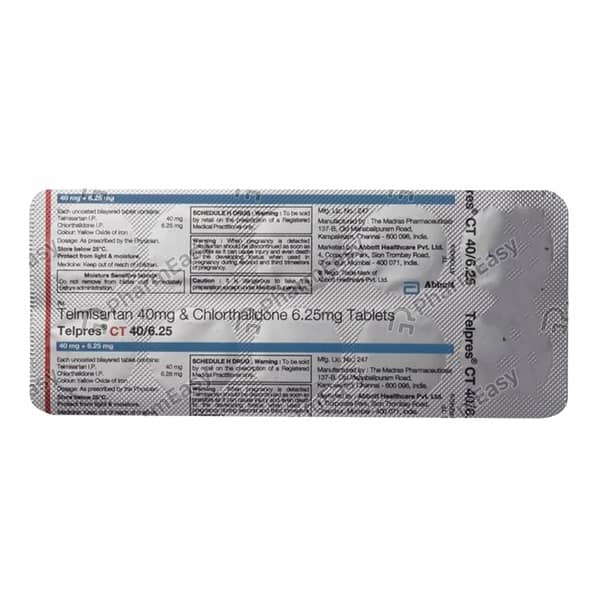 Telpres Ct 40/6.25mg Strip Of 10 Tablets
