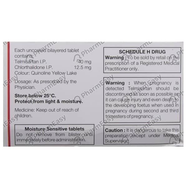 Telpres Ct 40/12.5Mg Strip Of 10 Tablets