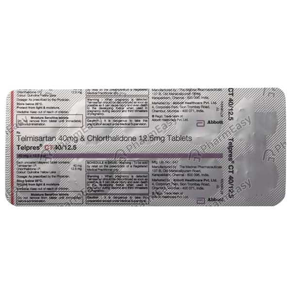 Telpres Ct 40/12.5Mg Strip Of 10 Tablets