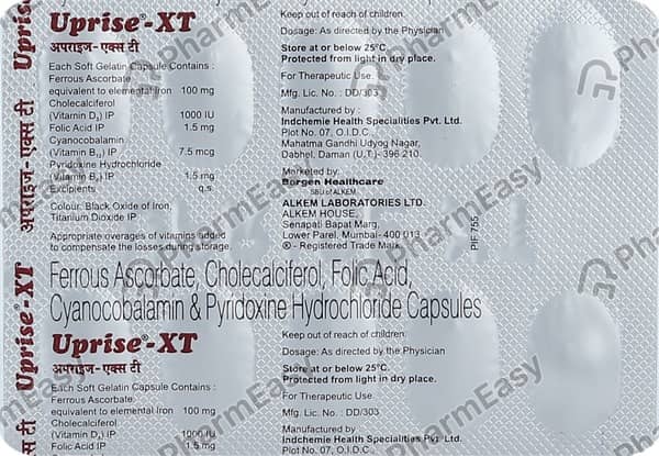 Uprise Xt Strip Of 10 Capsules
