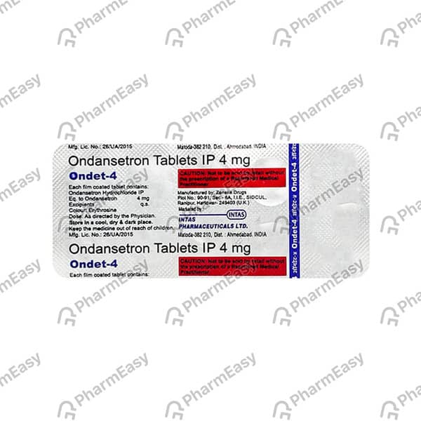 Ondet 4mg Strip Of 10 Tablets