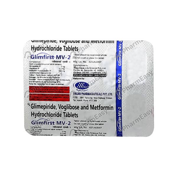 Glimfirst Mv 2Mg Strip Of 10 Tablets