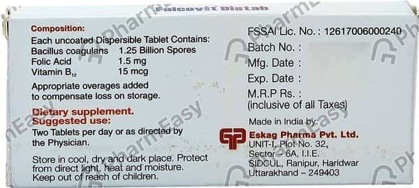 Folcovit Distab Strip Of 10 Tablets
