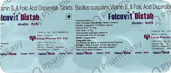 Folcovit Distab Strip Of 10 Tablets