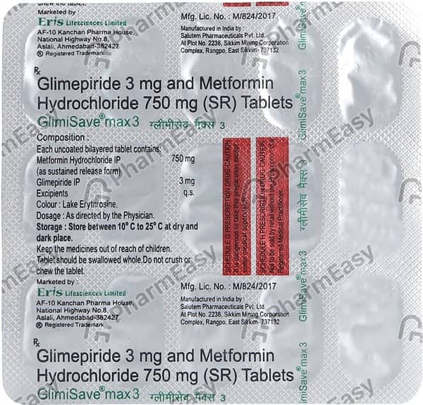 Glimisave Max 3 Strip Of 15 Tablets