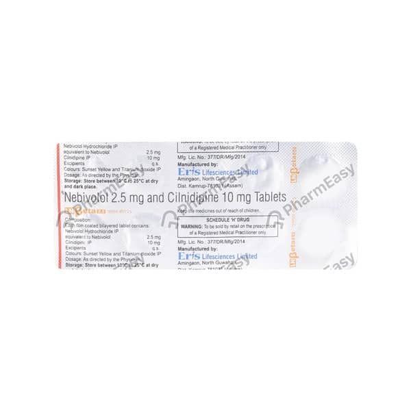 Ln Beta 2.5Mg Strip Of 10 Tablets