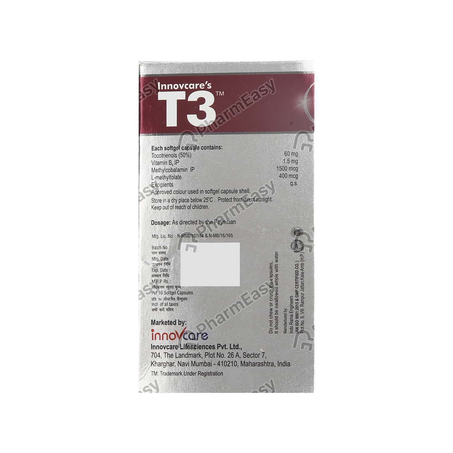 Buy T3 Strip Of 10 Capsules Online at Flat 18% OFF* | PharmEasy