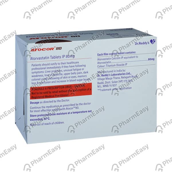 Atocor 80mg Strip Of 10 Tablets