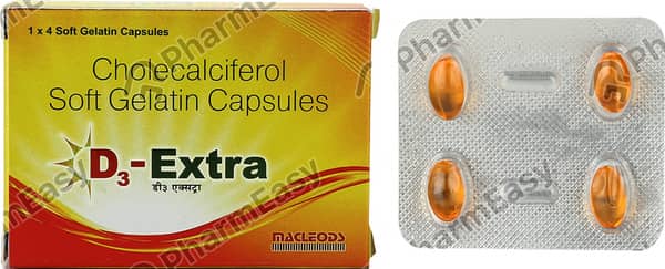 D3 Extra 60k Strip Of 4 Softgel Capsules