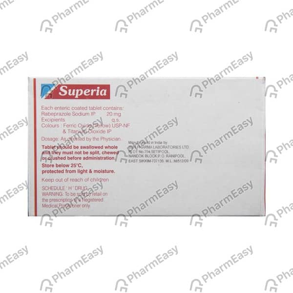 Superia 20mg Strip Of 10 Tablets