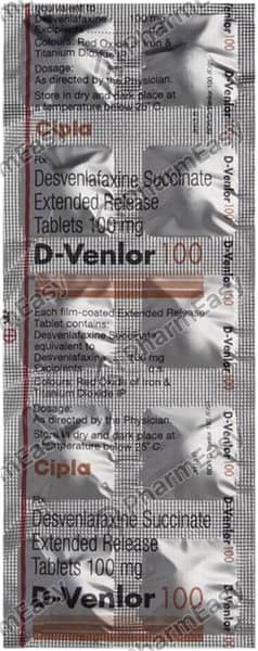 D Venlor 100Mg Strip Of 10 Tablets