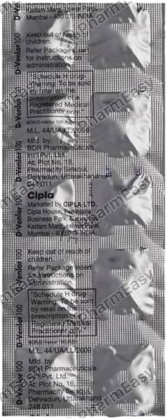 D Venlor 100Mg Strip Of 10 Tablets