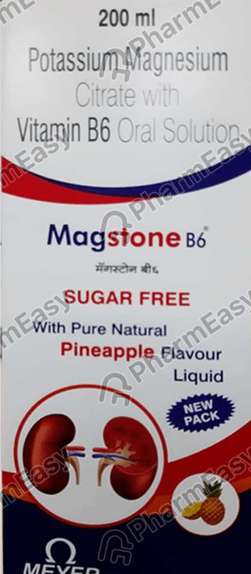 Magstone B6 Pineapple Flavour Sugar Free Bottle Of 200ml Oral Solution
