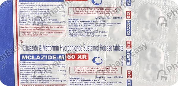 Mclazide M 60Mg Xr Strip Of 10 Tablets