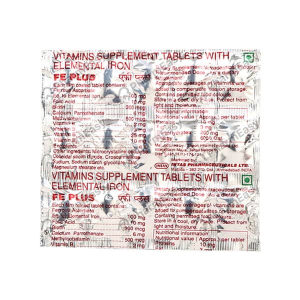 Fe Plus Strip Of 15 Tablets