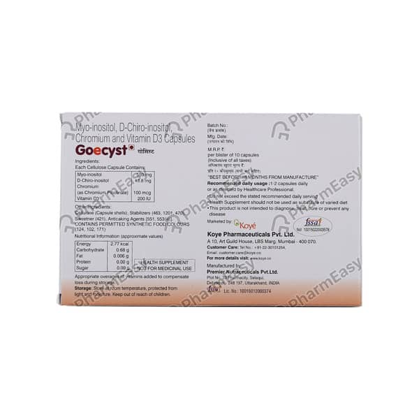 Goecyst Strip Of 10 Capsules