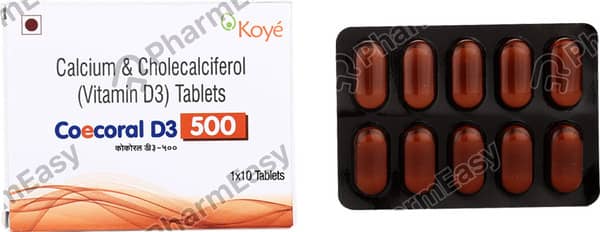Coecoral D3 500mg Strip Of 10 Tablets
