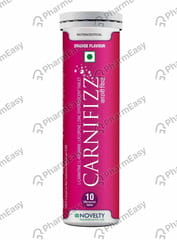 CARNIFIZZ ORANGE FLAVOUR BOTTLE OF 10 EFFERVESCENT TABLETS