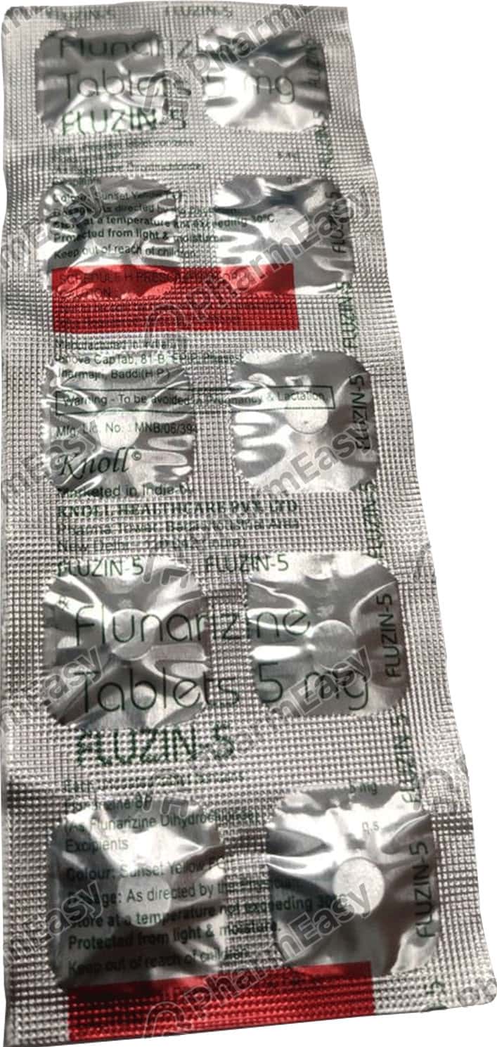 Fluzin 5 MG Tablet (10): Uses, Side Effects, Price & Dosage | PharmEasy