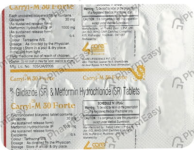 Carryl M Forte 30mg Strip Of 10 Tablets