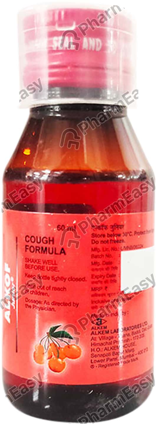 Alkof Junior Bottle Of 60ml Cough Syrup Uses, Side Effects, Price