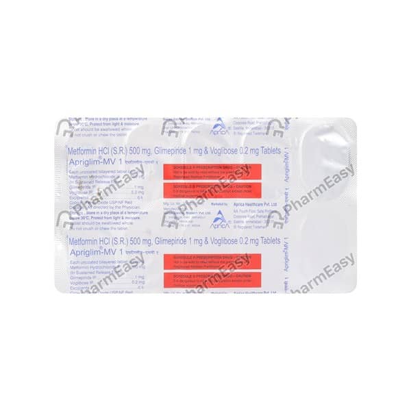 Apriglim Mv 1Mg Strip Of 10 Tablets