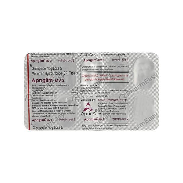 Apriglim Mv 2Mg Strip Of 10 Tablets