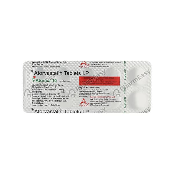Atorica 10Mg Strip Of 10 Tablets