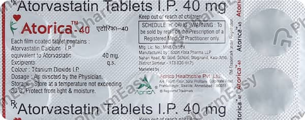 Atorica 40Mg Strip Of 10 Tablets