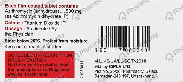Azomycin 500mg Strip Of 3 Tablets
