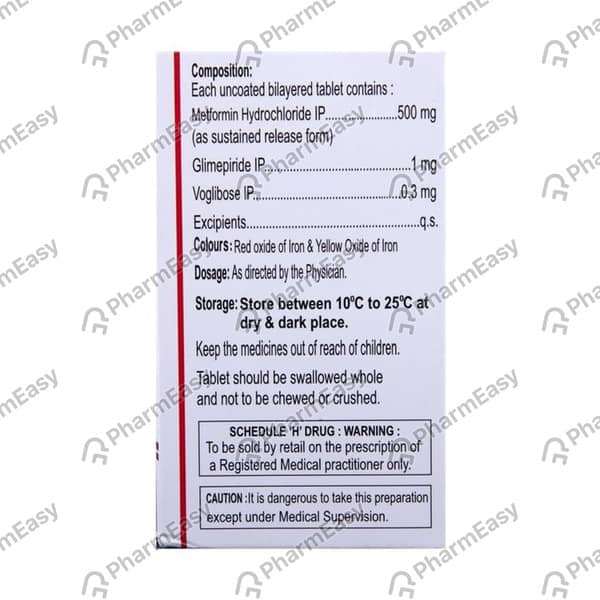 Glimisave Mv 1.3 Strip Of 15 Tablets