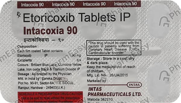 Intacoxia 90mg Strip Of 10 Tablets