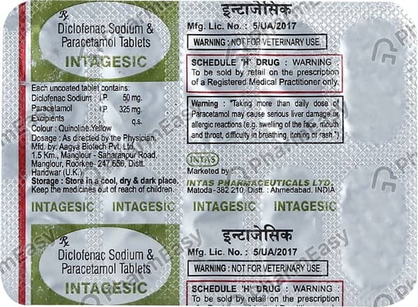Intagesic Strip Of 10 Tablets