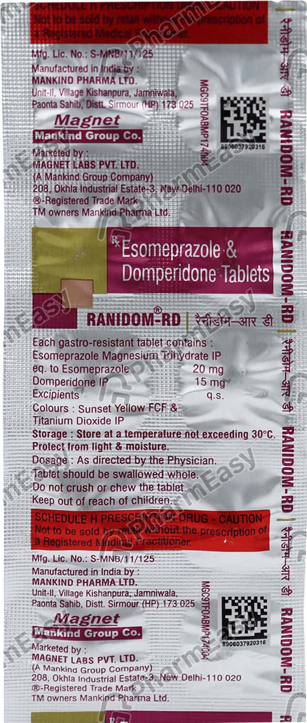 Ranidom Rd Strip Of 10 Tablets Uses, Side Effects, Price & Dosage