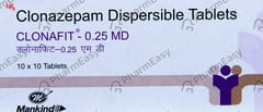 CLONAFIT MD 0.25MG STRIP OF 10 TABLETS