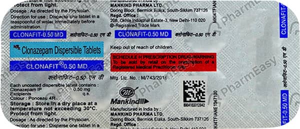 Clonafit 0.5 MD Tablet