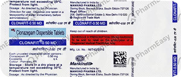 Clonafit 0.5 MD Tablet