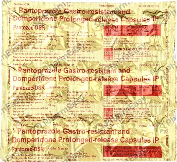 Pantozec Dsr Strip Of 15 Capsules