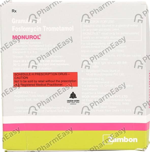 Monurol Sachet Of 3gm Granules