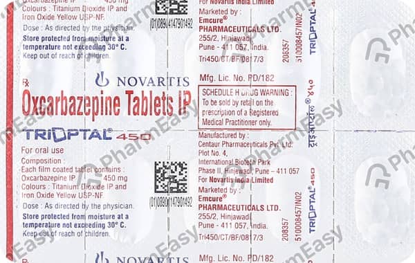 Trioptal 450mg Strip Of 10 Tablets
