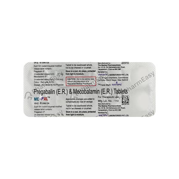 Me Pxl Strip Of 10 Tablets