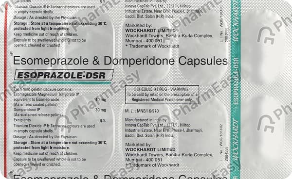 Esoprazole Dsr Strip Of 10 Capsules