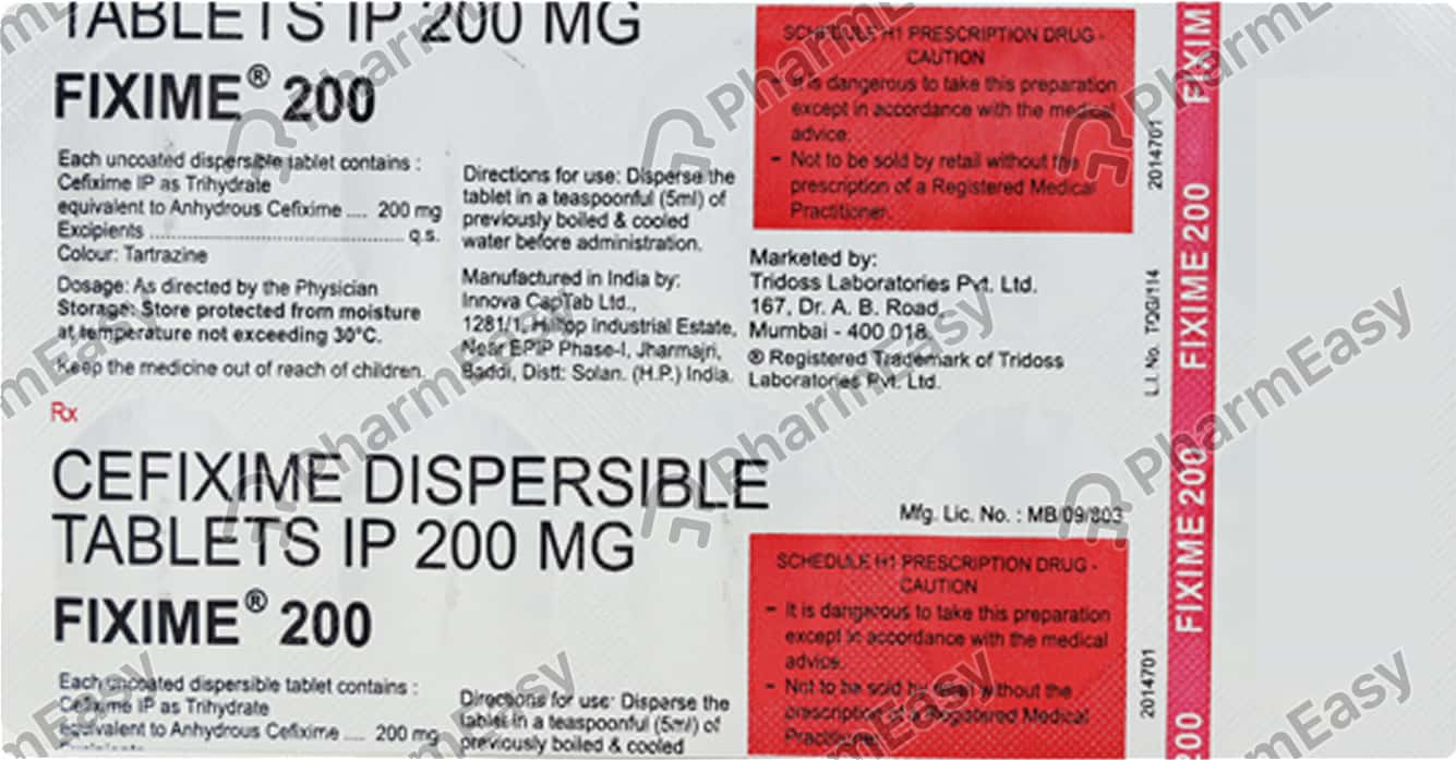 Fixime 200 MG Tablet 10 Uses Side Effects Price Dosage PharmEasy Fixime 200 MG Tablet 10 Uses Side Effects Price Dosage PharmEasy