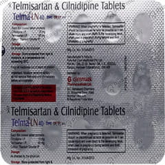TELMA LN 40/10MG STRIP OF 15 TABLETS