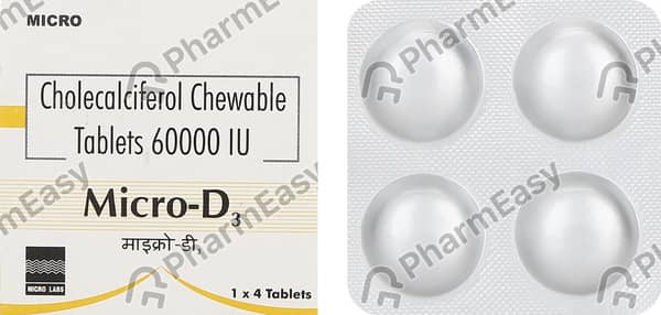 Micro D3 Strip Of 4 Chewable Tablets
